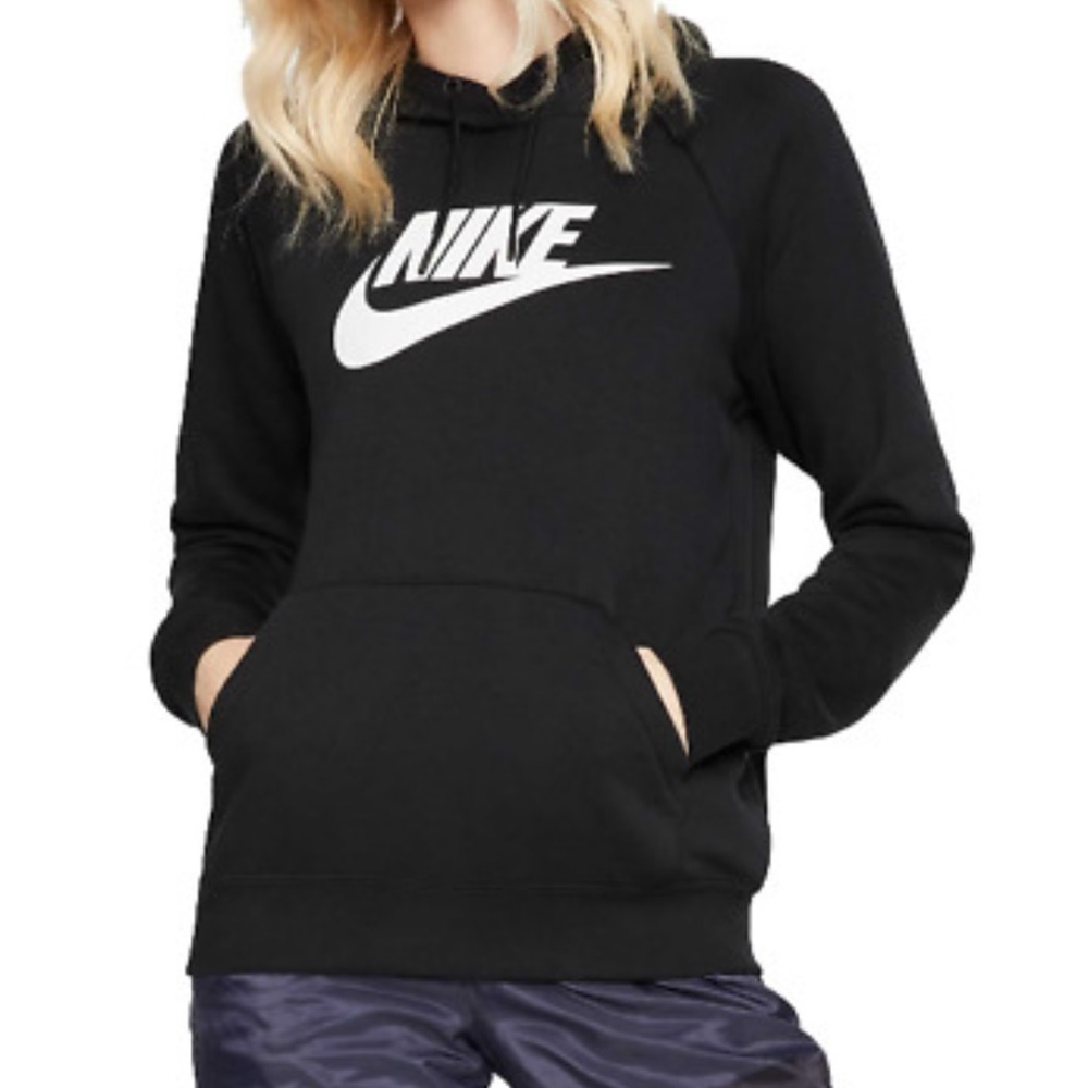 Nike Sportswear Essential Pullover Hoodie Sweatshirt Black M